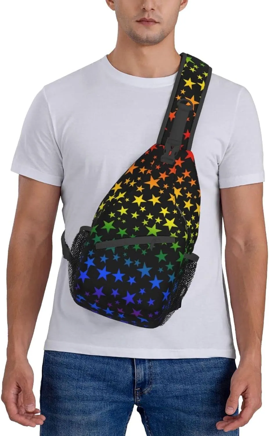 LGBT Gay Pride Sling Bag,Multipurpose Crossbody Backpack Shoulder Chest Bag for Women Men Travel Hiking Daypack
