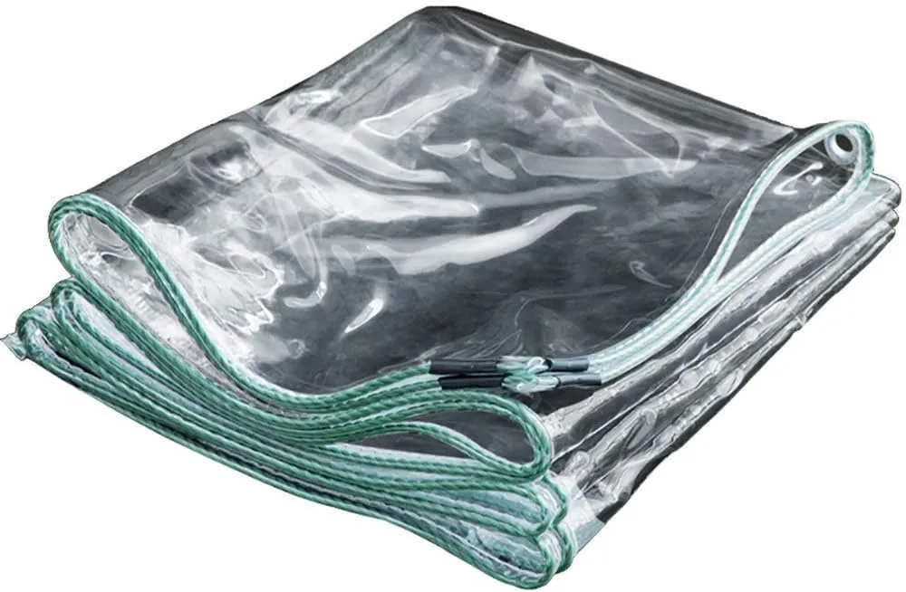 LXB Outdoor Multipurpose Tarpaulin-Tarpaulin Waterproof Transparent Heavy Duty Tarps Outdoor Ground Sheet Cover, Window Garden Canopy with Eyelets, 11-Mil,2Mx2M