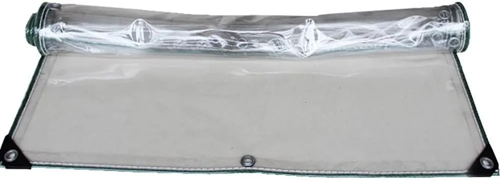 LXB Outdoor Multipurpose Tarpaulin-Tarpaulin Waterproof Transparent Heavy Duty Tarps Outdoor Ground Sheet Cover, Window Garden Canopy with Eyelets, 11-Mil,2Mx2M