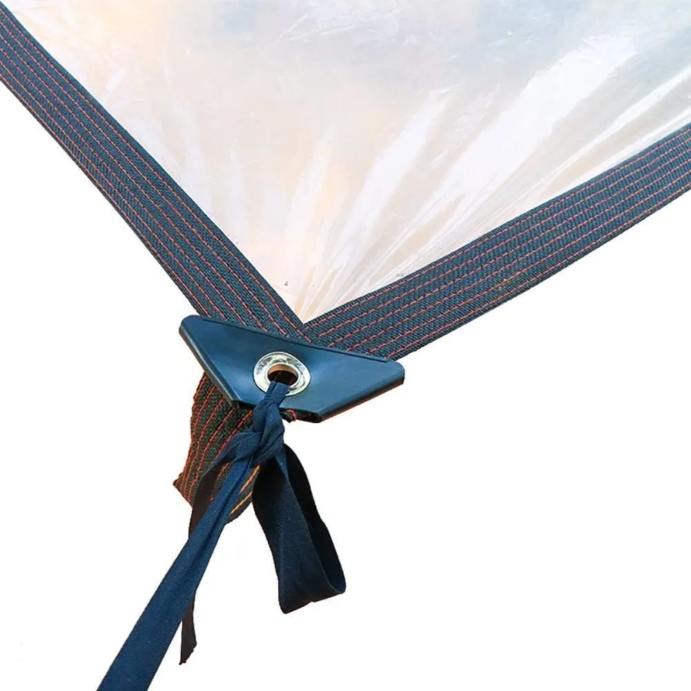 LXB Outdoor Multipurpose Tarpaulin-Waterproof Clear Tarp with Reinforced Corners, Transparent Greenhouse Film 4-Mil, Succulents Open Storage/Garden Tent,2Mx2M