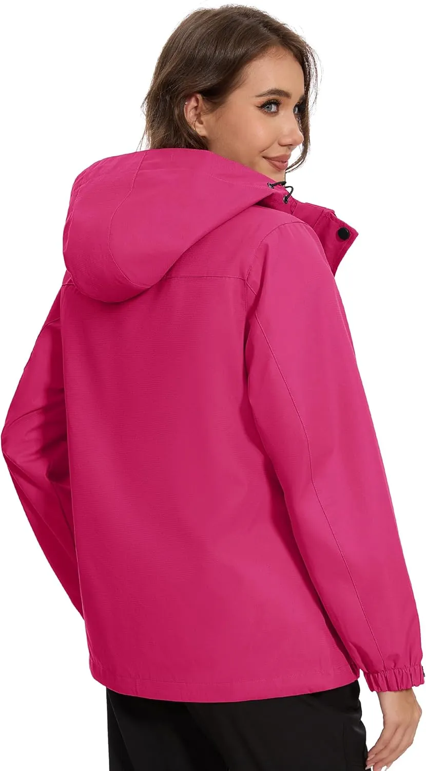 MAGCOMSEN Women's 3 in 1 Ski Jacket Water Resistant Winter Snow Coat Warm Fleece Lined Windproof Hiking Rain Outwear