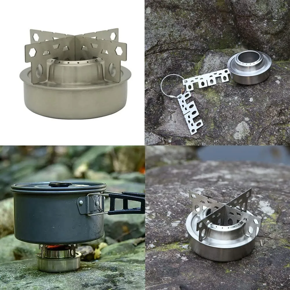 Magik 1-2 Pack Alcohol Stove Backpacking Portable Camping Cooking Stand (2 Pack)
