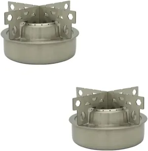 Magik 1-2 Pack Alcohol Stove Backpacking Portable Camping Cooking Stand (2 Pack)