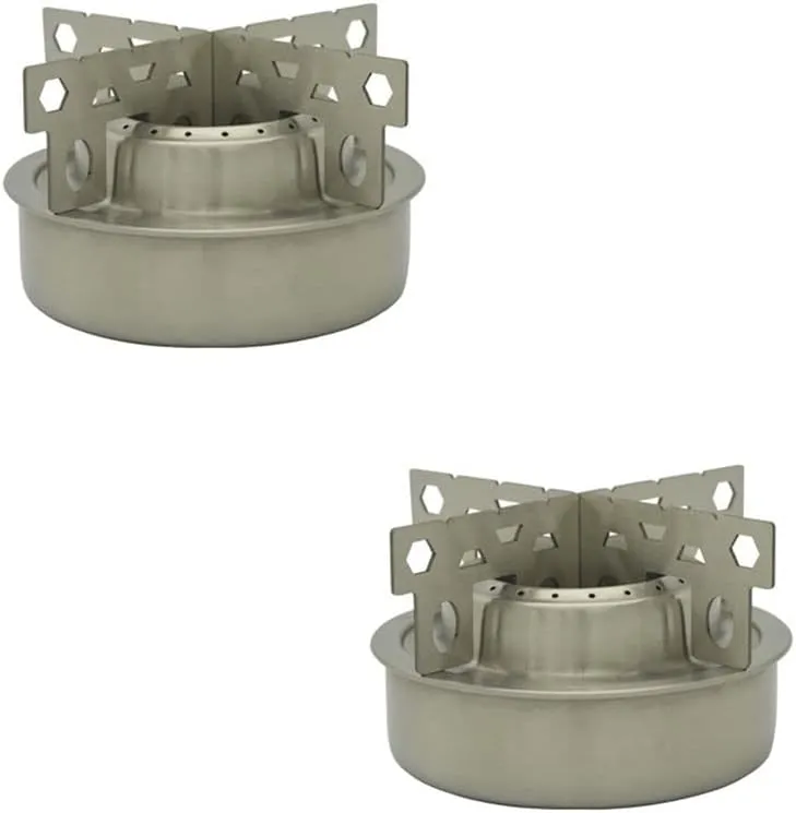 Magik 1-2 Pack Alcohol Stove Backpacking Portable Camping Cooking Stand (2 Pack)