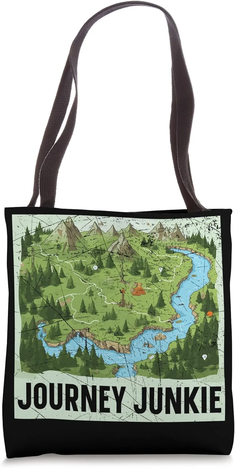 Map Trekking Navigation Race Orienteering Rogaining Tote Bag