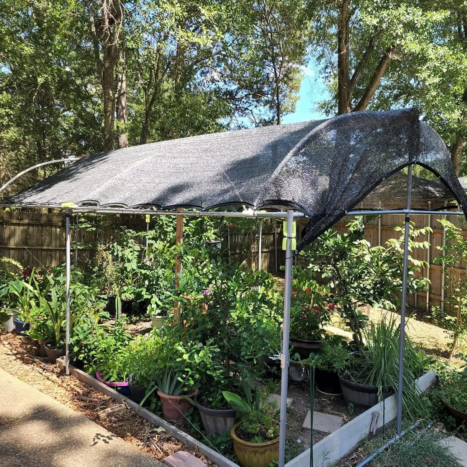 MEANCHEN 40% 8X10FT Shade Cloth for Garden, Mesh Tarp Net for Plant Vegetable Flower,Sunblock Net for Patio Cover,Outdoor Sun Shade Greenhouse Heat Protection, UV Resistant