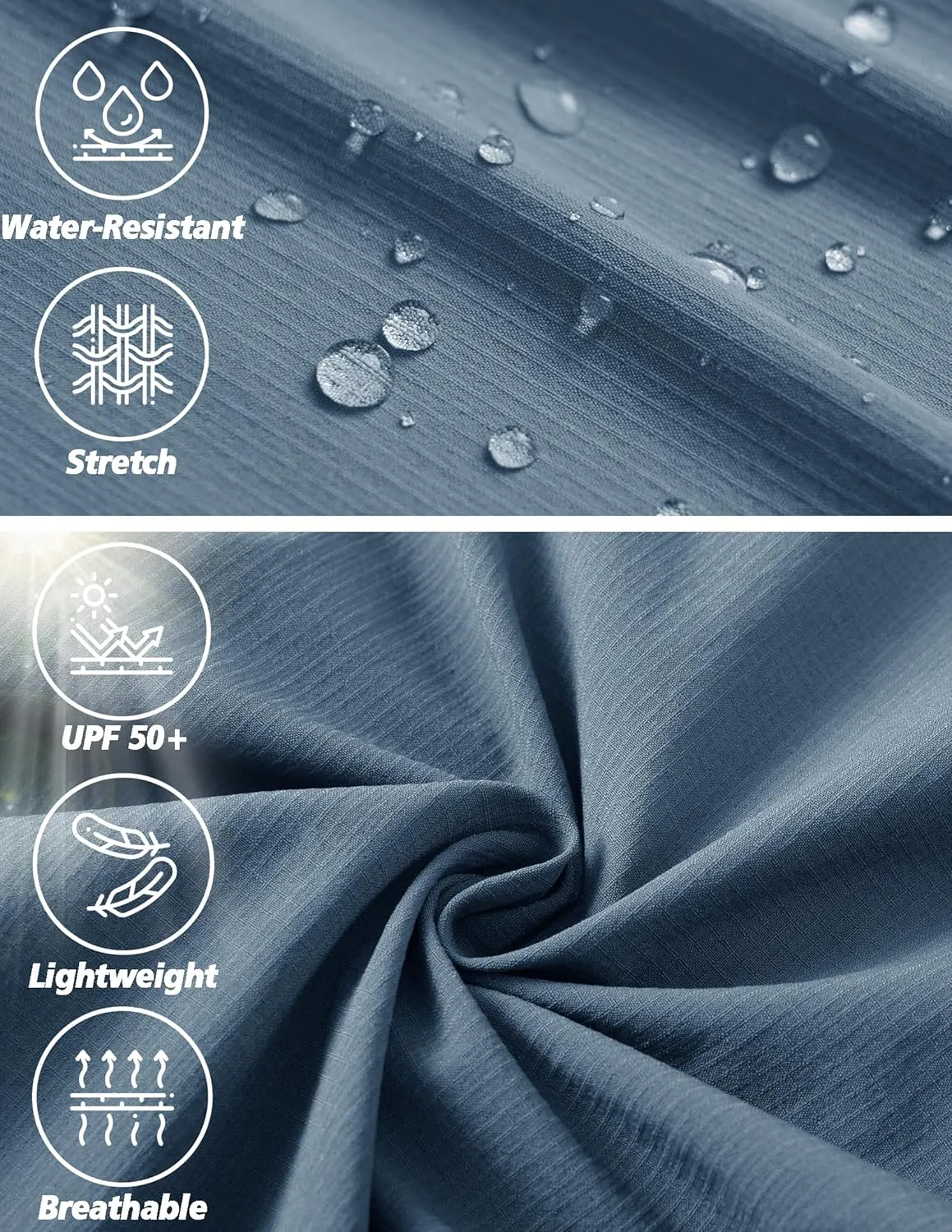 Men's Cargo Work Hiking Pants Lightweight Water Resistant Quick Dry Fishing Travel Camping Outdoor Breathable Multi Pockets