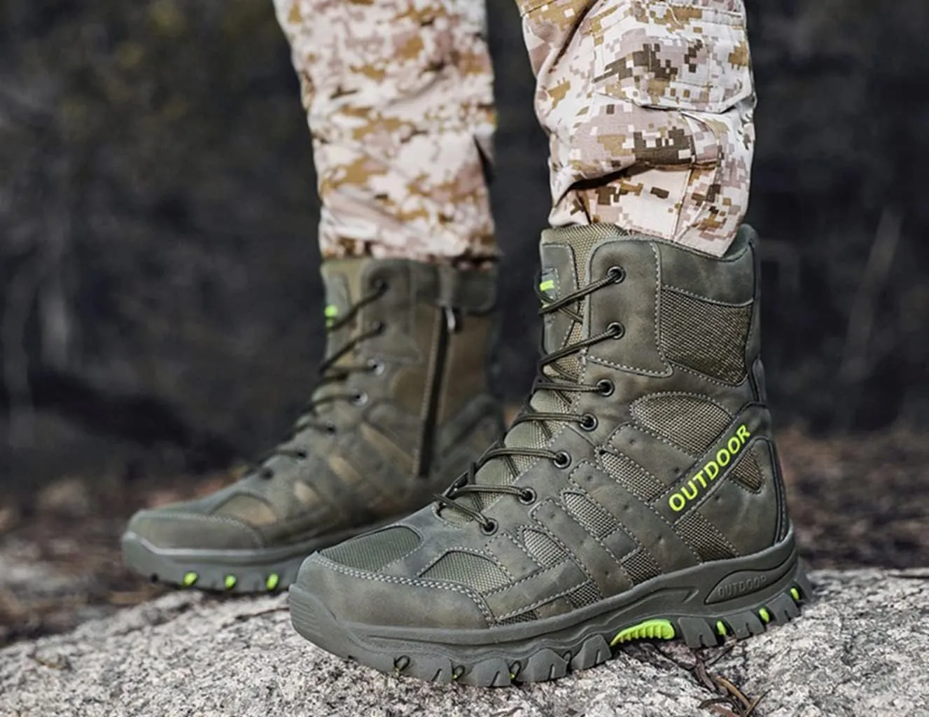 Men's Hiking Shoes Waterproof Anti Slip Hiking Boots Outdoor Lightweight Trekking Sneakers