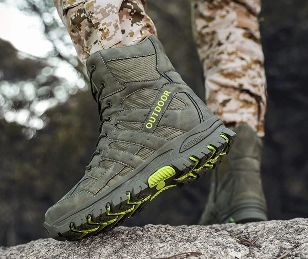 Men's Hiking Shoes Waterproof Anti Slip Hiking Boots Outdoor Lightweight Trekking Sneakers
