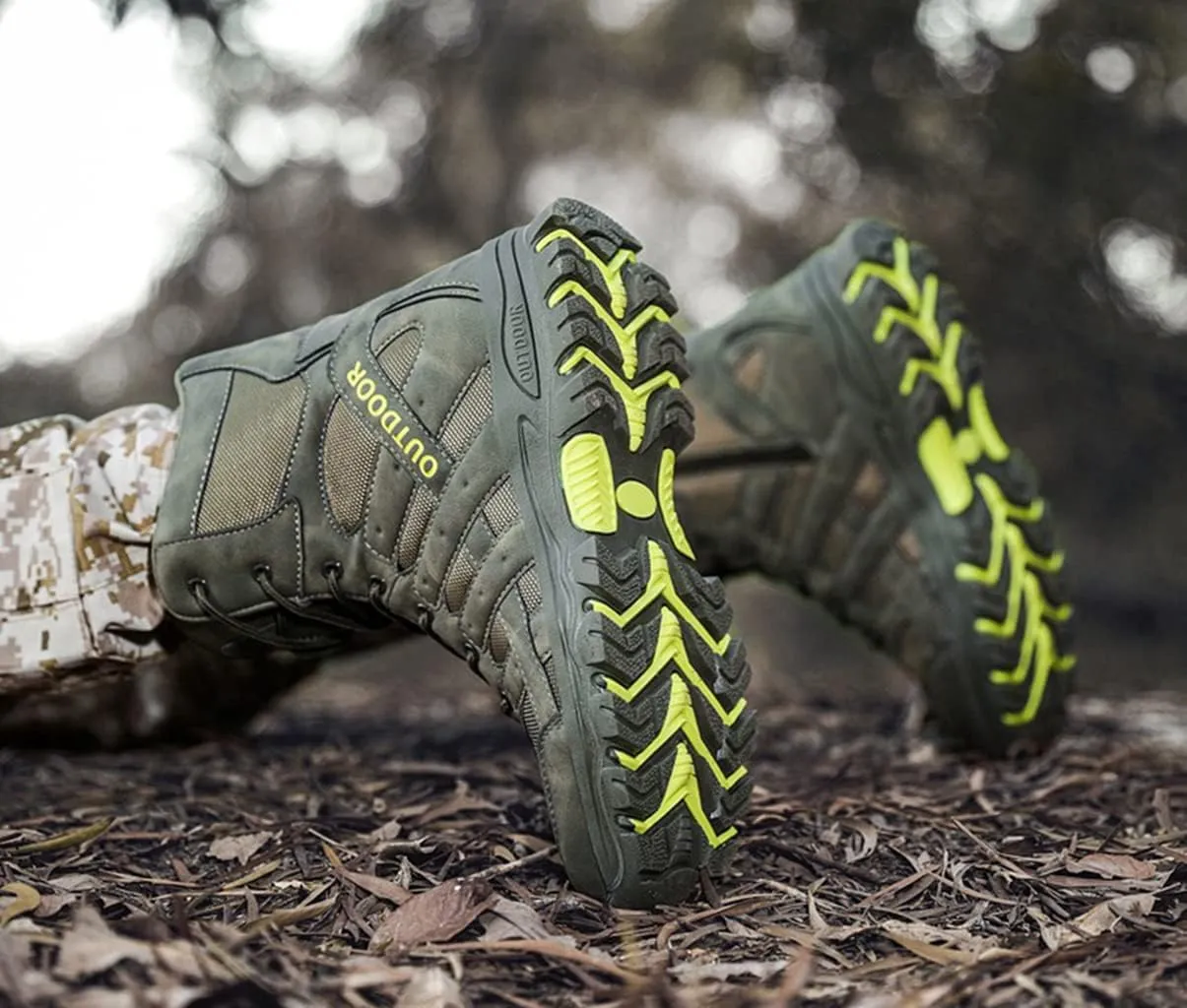 Men's Hiking Shoes Waterproof Anti Slip Hiking Boots Outdoor Lightweight Trekking Sneakers