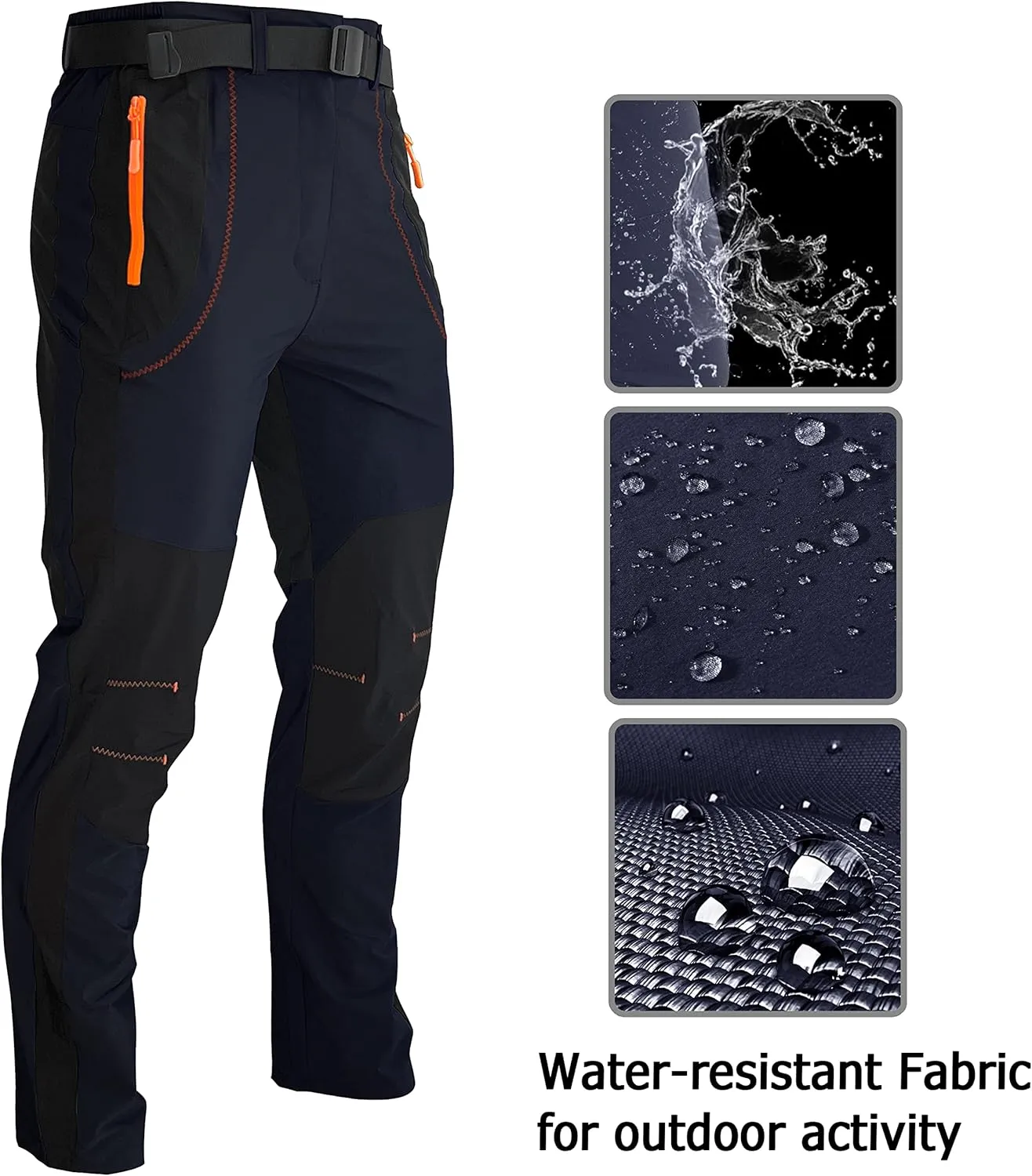 Mens Stretch Work Hiking Pants Quick Dry Lightweight Waterproof Outdoor Travel Climbing Fishing Pants