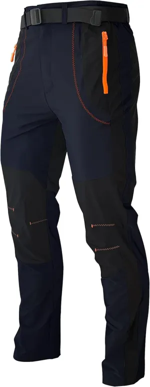 Mens Stretch Work Hiking Pants Quick Dry Lightweight Waterproof Outdoor Travel Climbing Fishing Pants