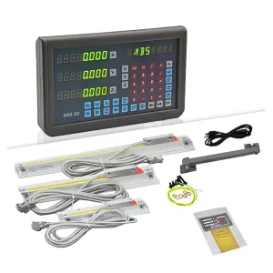 Mill DRO Kit 12 x 30 x 16 inch Linear Scale Linear Encolde 3 Axis Digital Readout 320mm 770mm 420mm Travel Length for 9X42 Table Bridgeport Machine Tools