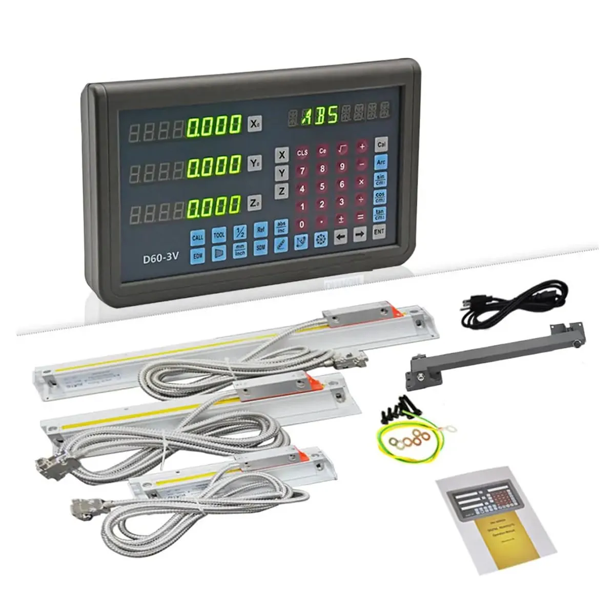Mill DRO Kit 12 x 30 x 16 inch Linear Scale Linear Encolde 3 Axis Digital Readout 320mm 770mm 420mm Travel Length for 9X42 Table Bridgeport Machine Tools