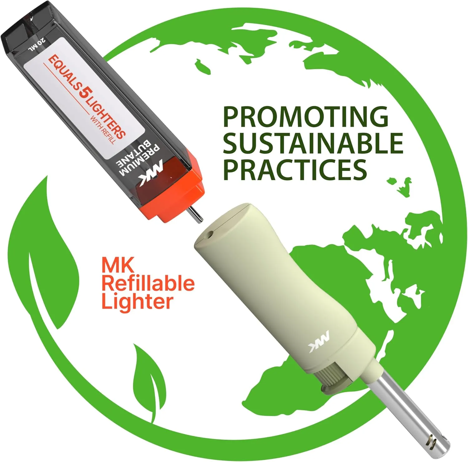 MK 10PCS Windproof Flame Lighters, Ideal for BBQ, Camping/Outdoor, Butane Refillable Multipurpose Lighters (3BL Pastel)
