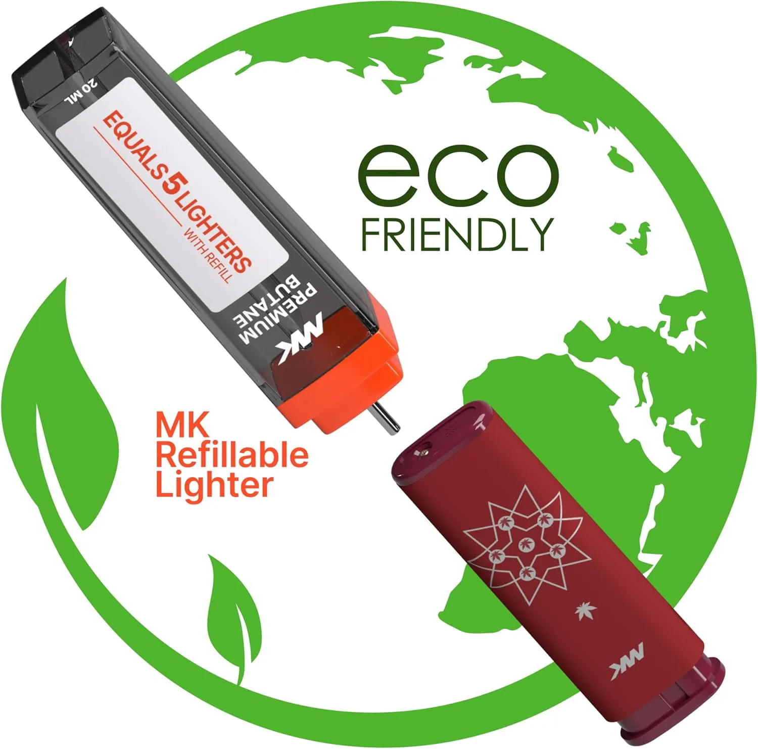 MK Wind Proof Jet Flame Lighters, 5PCS Striking Design, Ideal as Lighters for Candle, Camping, Outdoor use, Butane Refillable Lighter (Jane-5PC)