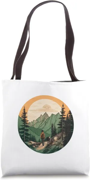 Mountain Hiking, Nature Lover, Outdoor Explorer, Wilderness Tote Bag