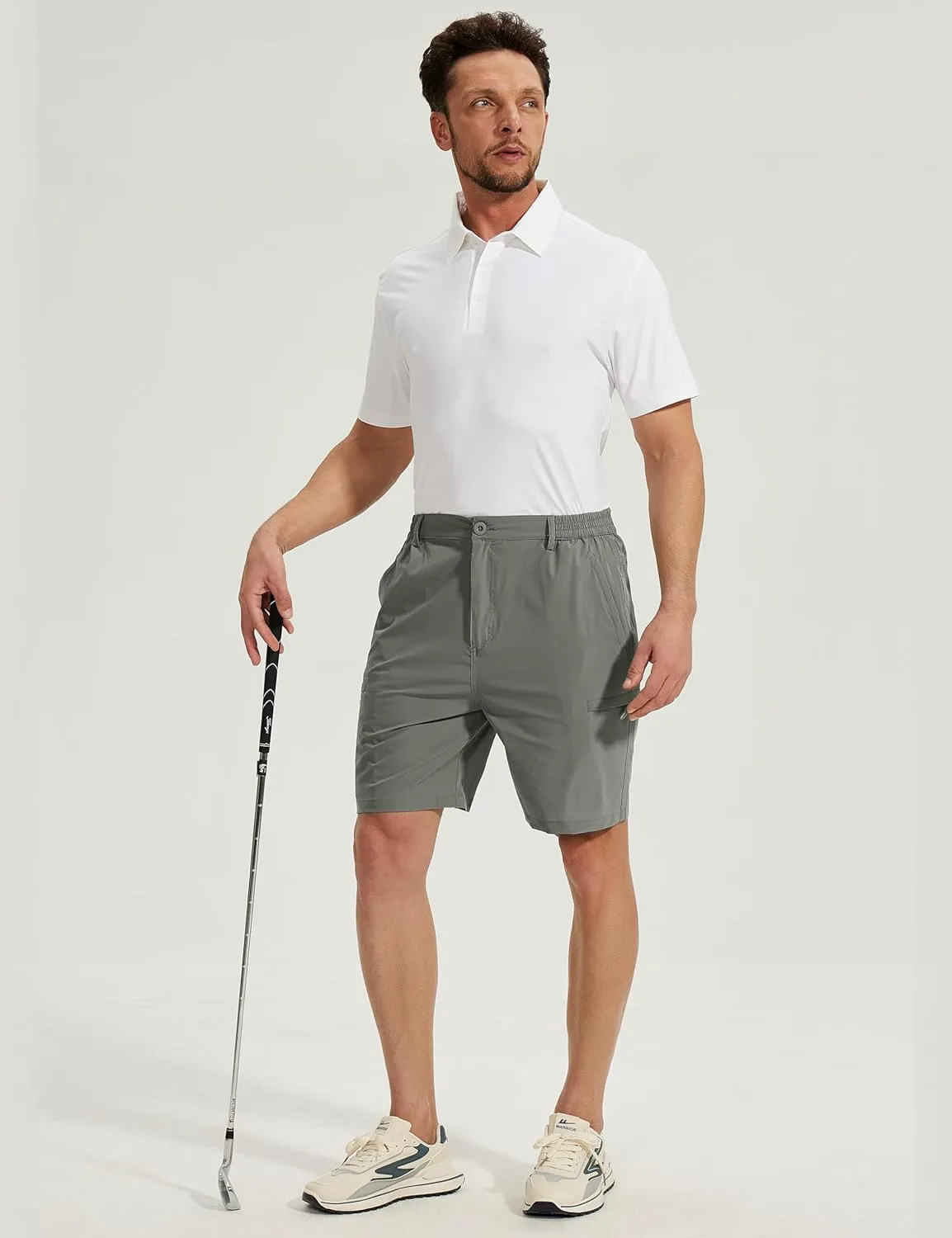 MOURCE Men's Hiking Shorts 9" - Lightweight Quick Dry Cargo Shorts for Men with 5 Pockets for Summer Golf Travel & Camping