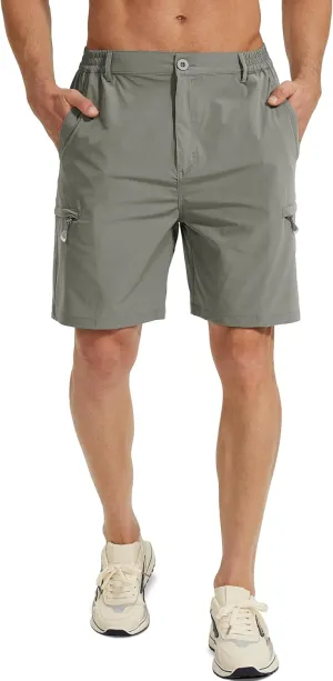 MOURCE Men's Hiking Shorts 9" - Lightweight Quick Dry Cargo Shorts for Men with 5 Pockets for Summer Golf Travel & Camping