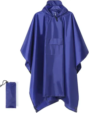 Multifunction Raincoats Poncho 3-in-1 Reusable Waterproof Raincoats Sunshades Tarp Tent Ground Sheet Mat with Carry Bag