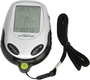 Multifunctional Electronic Dial Digital LCD Altimeter Compass Barometer with Blue Backlight, Design for Outdoor Use, Full Screen Display of Bearing, Direction,