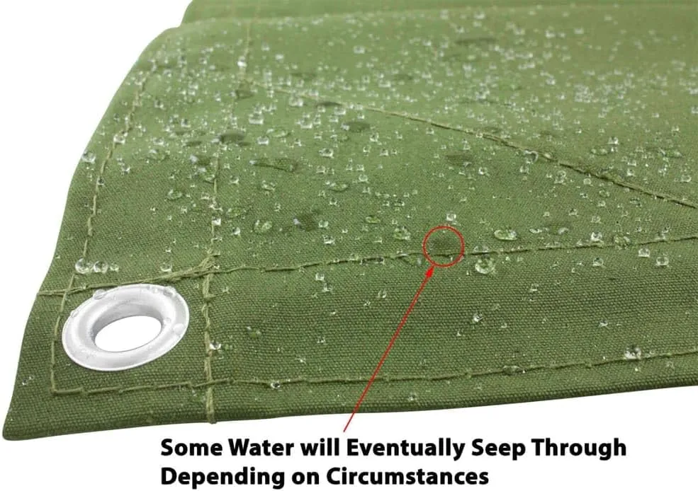 Mytee Products 10' x 12' Green Canvas Tarp 12oz Heavy Duty Water Resistant