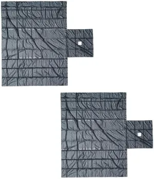 Mytee Products 2 Pack Airbag/Parachute Fabric Heavy Duty 14oz Lumber Tarp 24x20 (8' Drop with 8' x 8' Flap) - Black