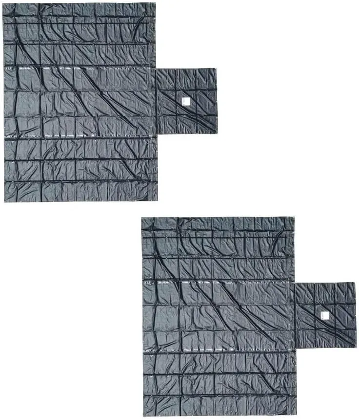 Mytee Products 2 Pack Airbag/Parachute Fabric Heavy Duty 14oz Lumber Tarp 24x20 (8' Drop with 8' x 8' Flap) - Black