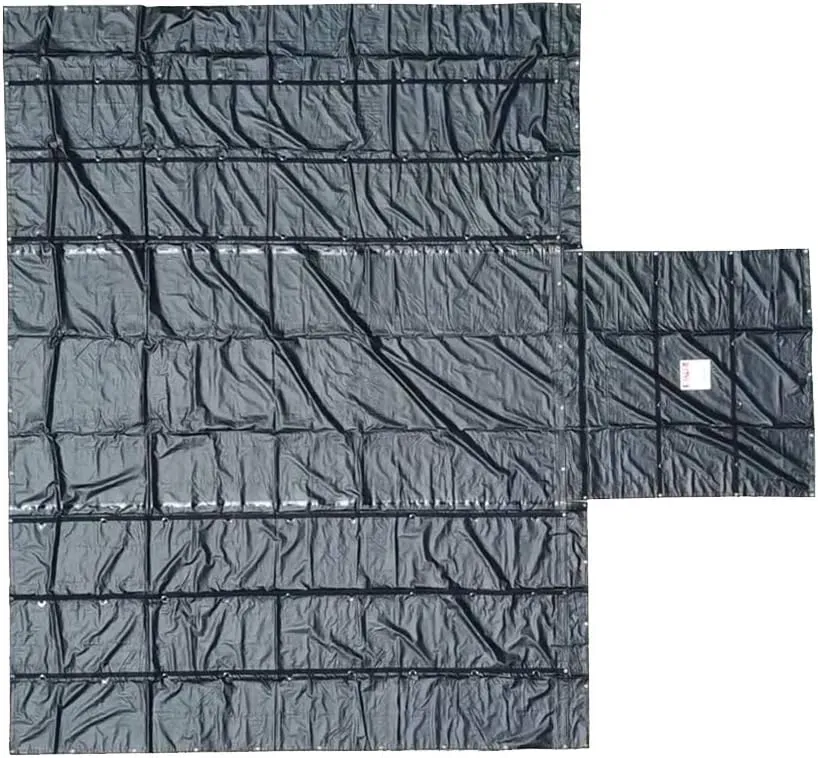 Mytee Products 2 Pack Airbag/Parachute Fabric Heavy Duty 14oz Lumber Tarp 24x20 (8' Drop with 8' x 8' Flap) - Black