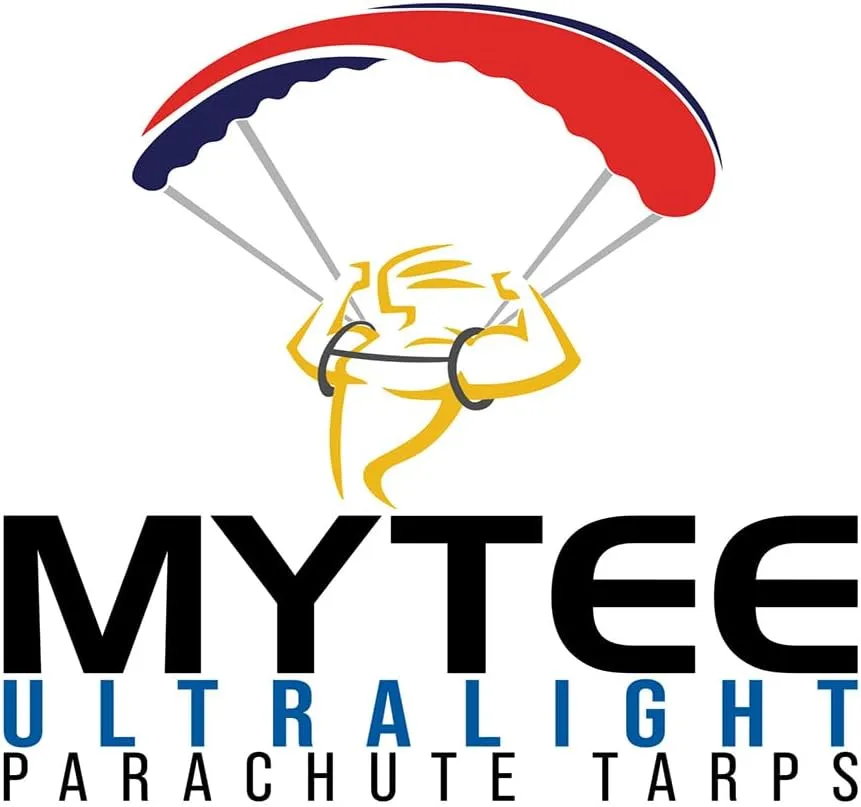 Mytee Products 2 Pack Airbag/Parachute Fabric Heavy Duty 14oz Lumber Tarp 24x20 (8' Drop with 8' x 8' Flap) - Black
