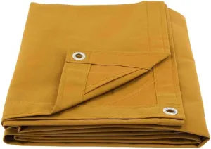 Mytee Products 20' x 30' Tan 12oz Canvas Tarp with Grommets - Water Resistant - Heavy Duty Canvas Tarps - Multipurpose Tarpaulin Cover for Canopy Tent, Roof, Camping, Semi Trucks & Cargo