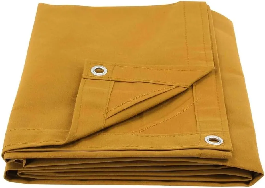 Mytee Products 20' x 30' Tan 12oz Canvas Tarp with Grommets - Water Resistant - Heavy Duty Canvas Tarps - Multipurpose Tarpaulin Cover for Canopy Tent, Roof, Camping, Semi Trucks & Cargo