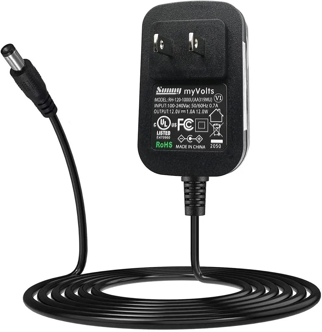 MyVolts 12V Power Supply Adaptor Compatible with Elektron Digitakt Digital Drum Computer Sampler - US Plug