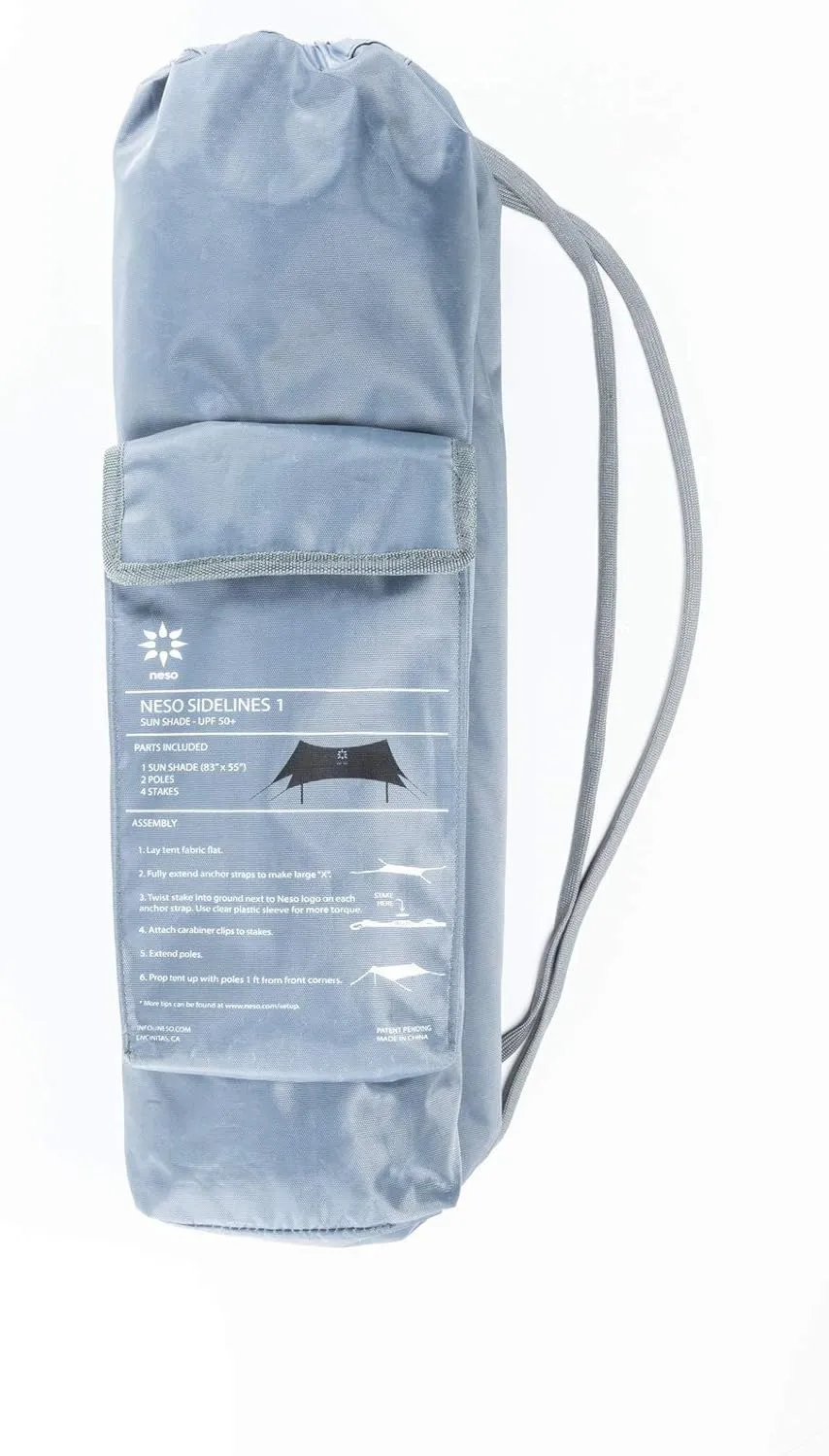 Neso Sidelines 1 Versatile Sports Sun Shelter, Patented Corners & Poles, 100% Recycled Stakes, 4.5lb