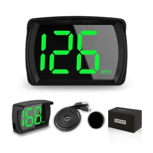 New Speedometer HUD GPS Digital Speed Meter MPH Speedo Head Up Display for Cars Trucks, USB Cable Plug & Play (G20-Only Green)