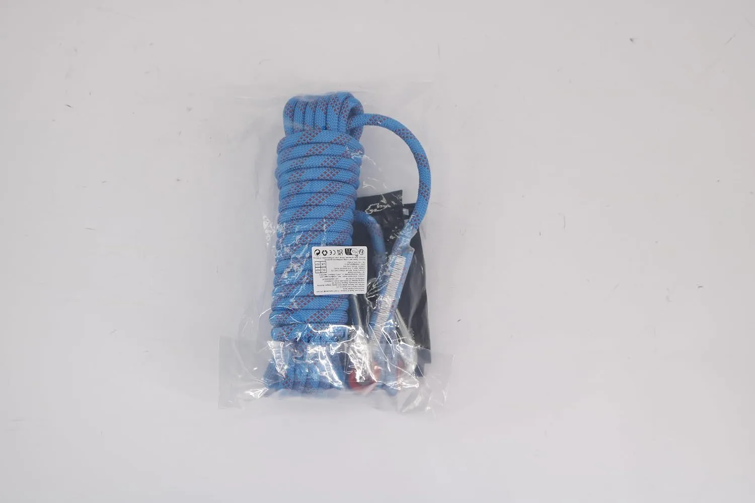 NewDoar Climbing Rope 8(5/16in),10mm (3/8in), High Strength Accessory Cord Rope with 2 Steel Hooks, for Outdoor Rescue Rappelling Rope Down Cliffs ledges Safety Escape Tow Strap Equipment(Blue)