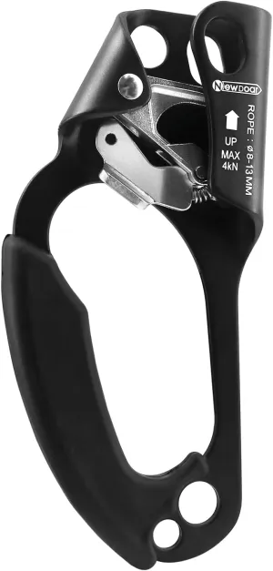 NewDoar UIAA & CE Certified Hand Ascender Rock Climbing Tree Arborist Rappelling Gear Equipment Rope Clamp for 8~13MM Rope