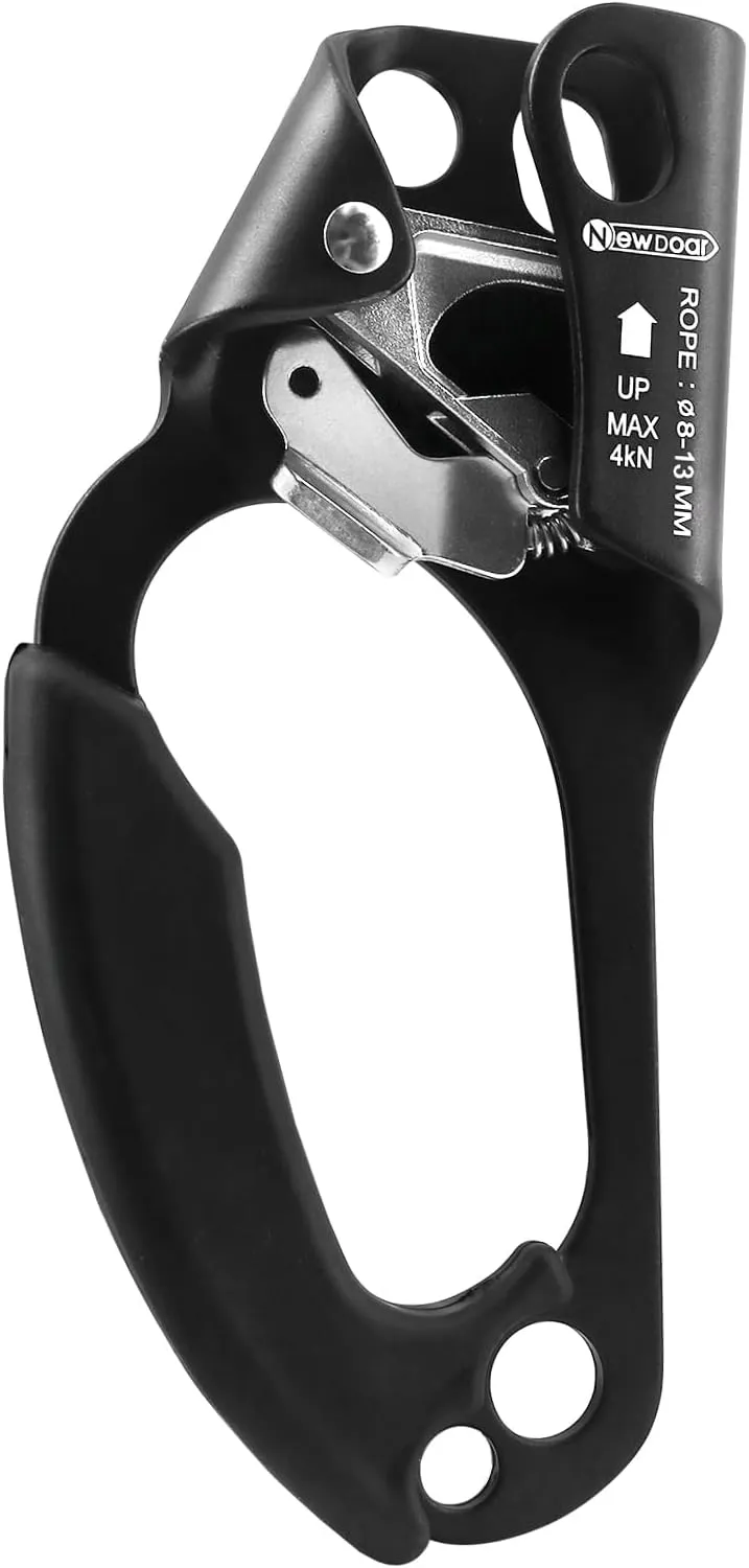 NewDoar UIAA & CE Certified Hand Ascender Rock Climbing Tree Arborist Rappelling Gear Equipment Rope Clamp for 8~13MM Rope