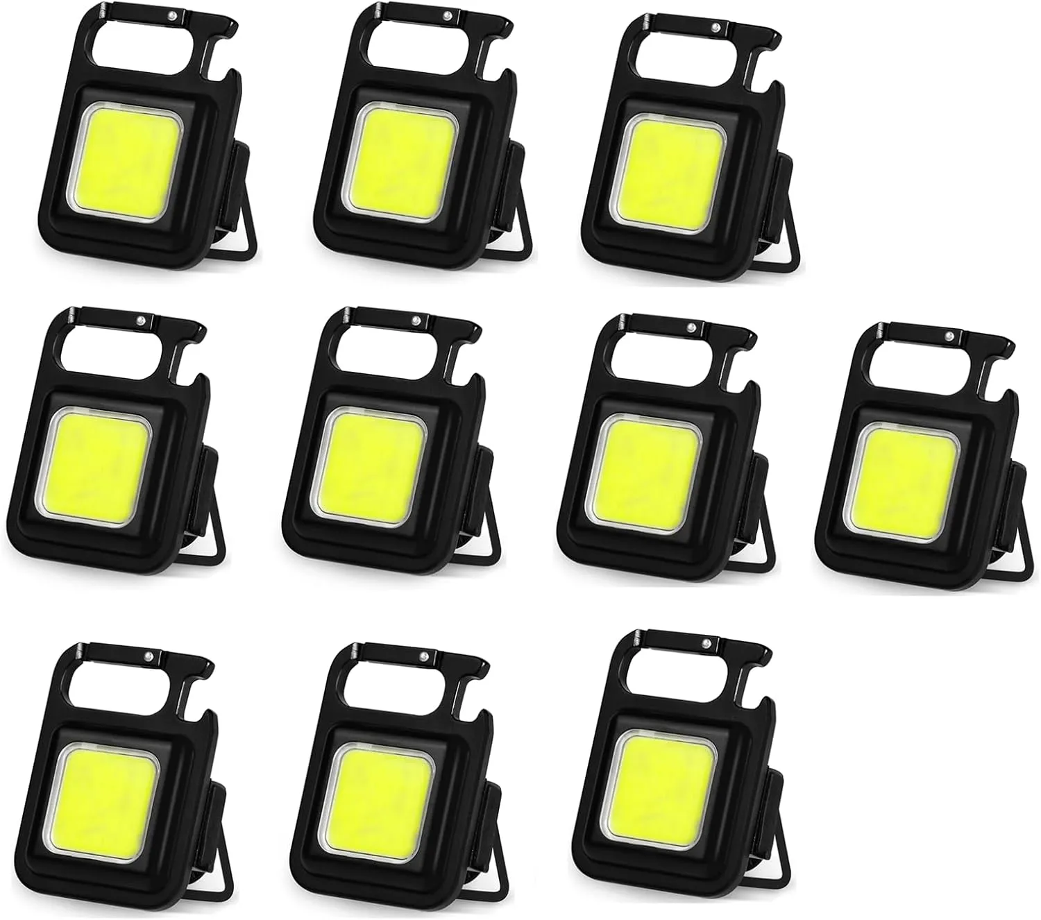 NineLeaf Portable Flashlight Keychain,COB Keychain Work Light,1000 Lumen Emergency Light Flashlights 4 Light Modes,with Folding Bracket Bottle Opener and Magnet Base,Walkig Dog,Camping and Hiking