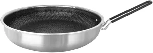 Non-Stick Camping Frying Pan with Foldable Handle Universal for Gas Electric & Ceramic Stoves 26cm/10.2in 28cm/11in Options