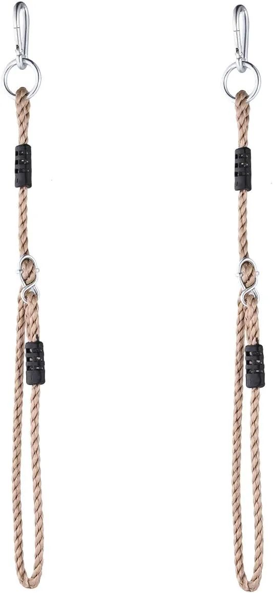 NOSTAFY 2PC Heavy Duty Length Adjustable Nylon Rope Express Setup Hanging Tree Straps (250 Lbs Limited/Each) for Outdoor Swings Hammock Playground Set Accessories - 53 inch