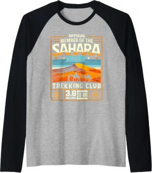 Official Member of the Sahara Desert Trekking Club Adventure Raglan Baseball Tee