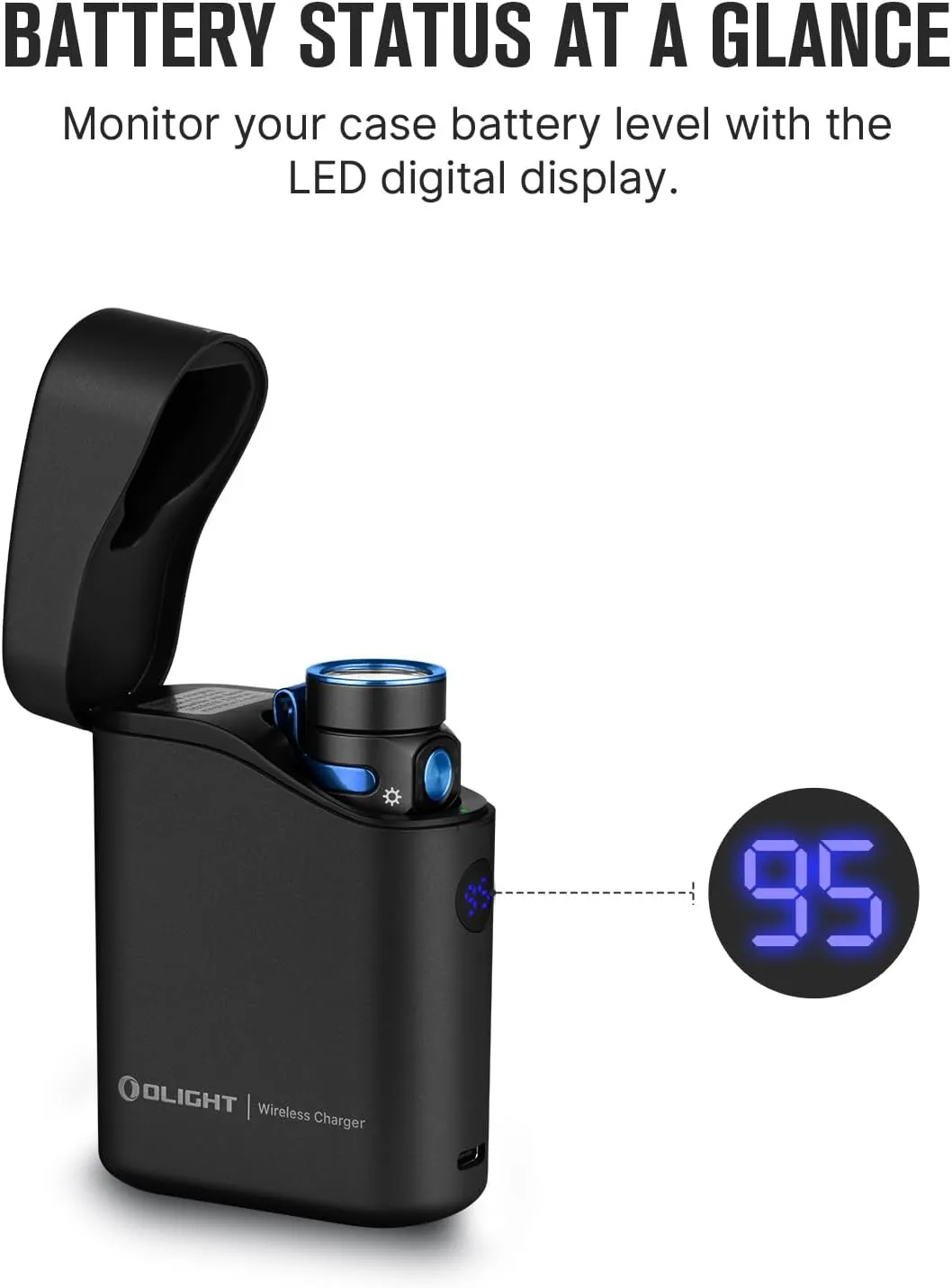 OLIGHT Baton4 Premium Edition EDC Flashlights 1300 Lumens with Type-C Charging Box, Powered by Rechargeable Battery, Small Bright Light IPX8 Waterproof for Emergencies, Outdoors (Black)