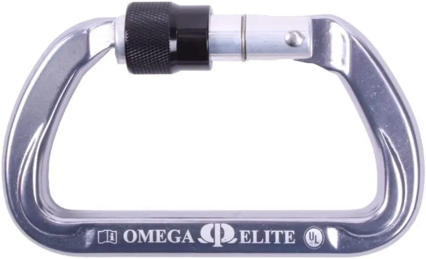 Omega Pacific Elite Keylock Screw-Lok Carabiner - Rated to 45kN, This ‘Biner Weighs only 4.6 Ounces - Certification: NFPA 2500 (1983), 2022 ED General Use