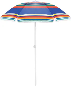 ONIVA - a Picnic Time brand 5 Ft. Portable Beach Umbrella, Lightweight Sun Shade Umbrella with Adjustable Tilt and UV Sun Protection
