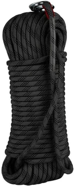 Outdoor Safety Rope Static Climbing Rope 12mm Safety Rope 10~200m for Rock Climbing, Rappelling, Mountaineering, Hauling (Color : Black, Size : 12mm x 160m)