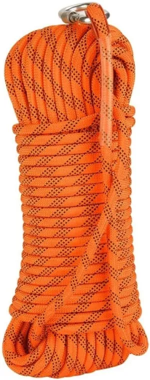 Outdoor Safety Rope Static Climbing Rope 12mm Safety Rope 10~200m for Rock Climbing, Rappelling, Mountaineering, Hauling (Color : Orange, Size : 12mm x 80m)