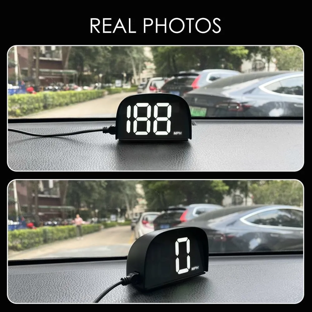 P20 New Car Speedometer GPS Hud Head Up Display, MPH Digital Speed Meter Gauge for Cars Trucks Motorcycle Bike ATV SUV Pick-up Scooter Golf Cart Bus Boat
