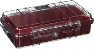 Pelican 1060-028-100 Raven Waterproof Case - 1 Pack - Retail Packaging - Red/Clear