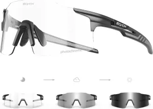 Photochromic Cycling Glasses Sports Sunglasses Men Women Clear Bicycle MTB UV400 Protection TR90 Frame Bike